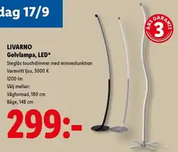 Lidl Livarno Golvlampa, LED* erbjuda