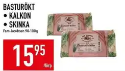 Matdax Fam Jacobsen basturökt kalkon skinka erbjuda
