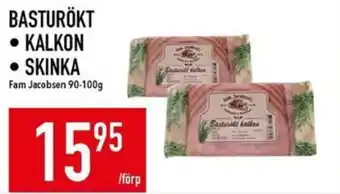 Matdax Fam Jacobsen basturökt kalkon skinka erbjuda