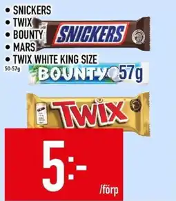 Matdax Snickers Twix Bounty Mars Twix White King Size erbjuda
