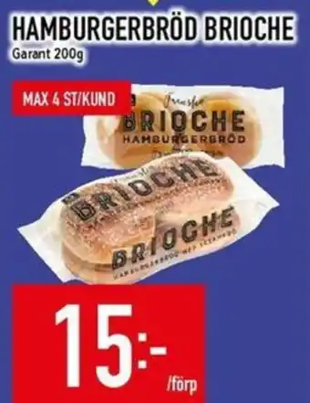 Garant hamburgerbröd brioche
