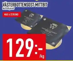 Matdax Norrmejerier västerbottensost mittbit erbjuda