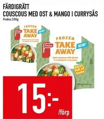 Findus couscous med ost & mango i currysås