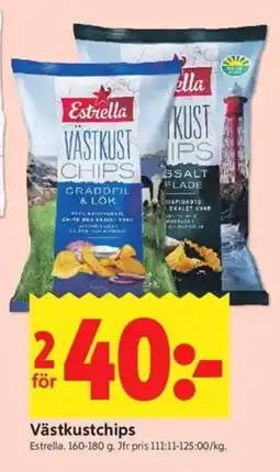 ICA Kvantum Estrella Västkustchips erbjuda
