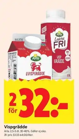 ICA Kvantum Arla Vispgrädde erbjuda