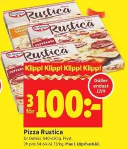 ICA Kvantum Dr Oetker Pizza Rustica erbjuda