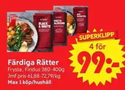 Nya Pulsen Findus Färdiga Rätter erbjuda