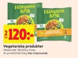 ICA Kvantum Hälsans kök Vegetariska produkter erbjuda
