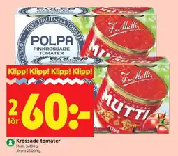 ICA Kvantum Mutti krossade tomater erbjuda