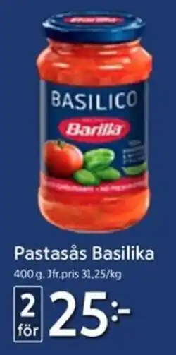 ICA Kvantum Barilla Pastasås Basilika erbjuda