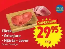 Nya Pulsen Färsk Grisnjure Hjärta Lever erbjuda
