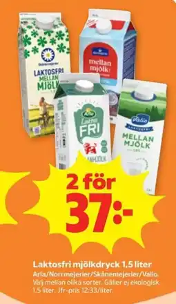Stora Coop Laktosfri mjölkdryck erbjuda