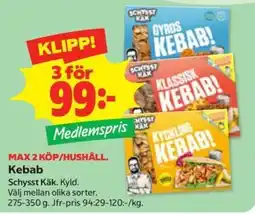 Stora Coop Schysst Käk Kebab erbjuda
