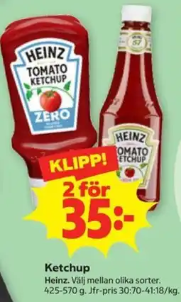 Stora Coop Heinz ketchup erbjuda