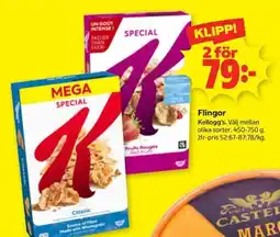 Stora Coop Kellogg's Flingor erbjuda