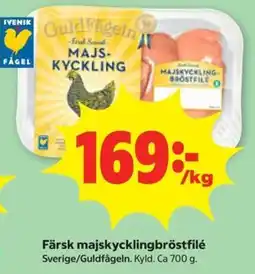 Stora Coop Guldfågeln majs kycklingbröstfilé erbjuda