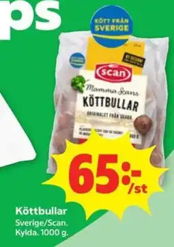 Stora Coop Scan köttbullar erbjuda