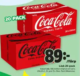 Stora Coop Coca-Cola. Välj mellan original och zero. erbjuda