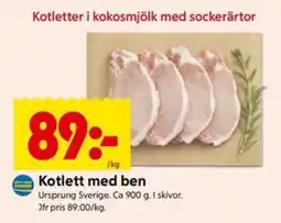 ICA Kvantum Kotlett med ben erbjuda