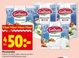 ICA Kvantum Galbani Mozzarella erbjuda