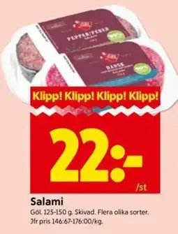 ICA Kvantum Göl salami erbjuda