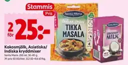 ICA Kvantum Santa Maria Kokosmjölk, Asiatiska/Indiska kryddmixer erbjuda