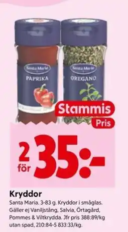 ICA Kvantum Santa Maria kryddor erbjuda