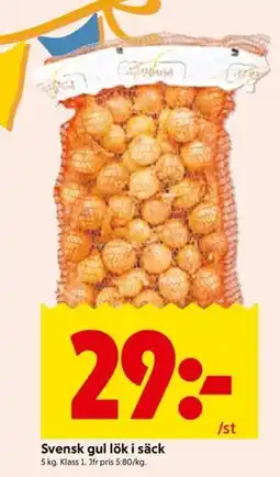 ICA Kvantum Gul lök erbjuda