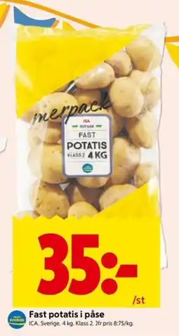 ICA Kvantum Fast potatis i påse erbjuda