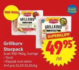 Nya Pulsen Scan grillkorv erbjuda