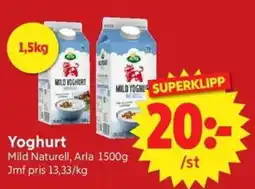 Nya Pulsen Arla Yoghurt Mild Naturell erbjuda