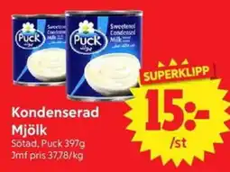 Nya Pulsen Puck Kondenserad Mjölk erbjuda