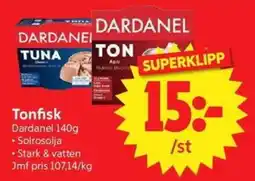 Nya Pulsen Dardanel tonfisk erbjuda