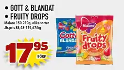 Rinkeby Matcenter Malaco Fruity Drops erbjuda