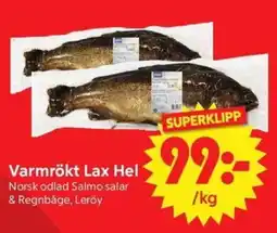 Nya Pulsen Varmrökt Lax Hel erbjuda