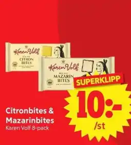 Nya Pulsen Karen Volf citronbites mazarinbites erbjuda