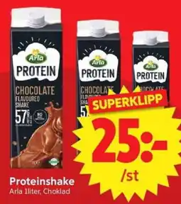 Nya Pulsen Arla proteinshake choklad erbjuda