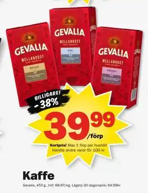 Pekås Kaffe, Medlemspris erbjuda