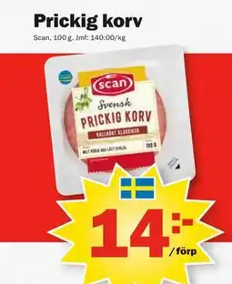 Pekås Prickig korv erbjuda