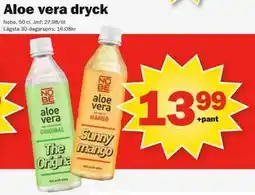 Pekås Aloe vera dryck erbjuda