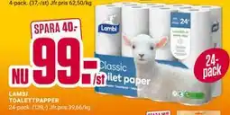 ÖoB LAMBI TOALETTPAPPER erbjuda
