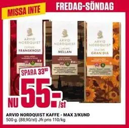 ÖoB ARVID NORDQUIST KAFFE erbjuda