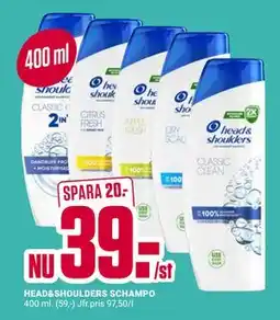 ÖoB HEAD&SHOULDERS SCHAMPO erbjuda