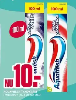 ÖoB AQUAFRESH TANDKRÄM erbjuda