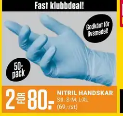 ÖoB NITRIL HANDSKAR, Medlemspris erbjuda