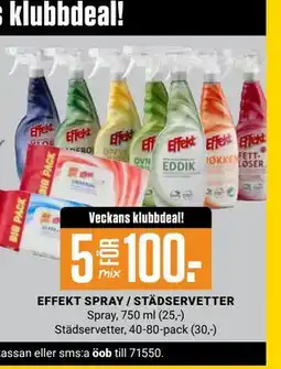 ÖoB EFFEKT SPRAY / STÄDSERVETTER, Medlemspris erbjuda