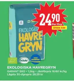 Willys EKOLOGISKA HAVREGRYN erbjuda