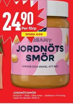 Willys JORDNÖTSSMÖR erbjuda