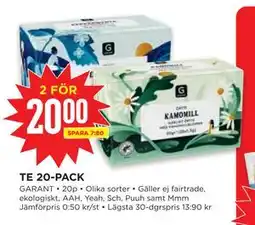 Willys TE 20-PACK erbjuda