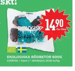 Willys EKOLOGISKA RÖDBETOR 600G erbjuda